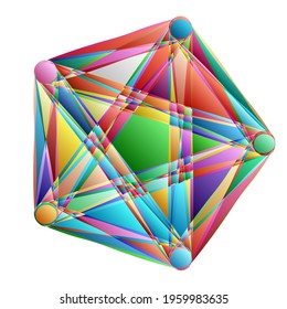 Abstract motif, mandala shape design element