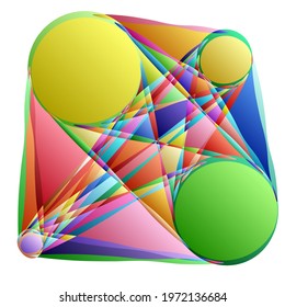 Abstract motif, mandala shape design element