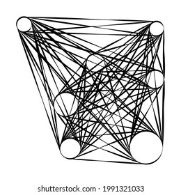 Abstract motif, mandala shape design element
