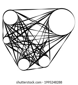 Abstract motif, mandala shape design element