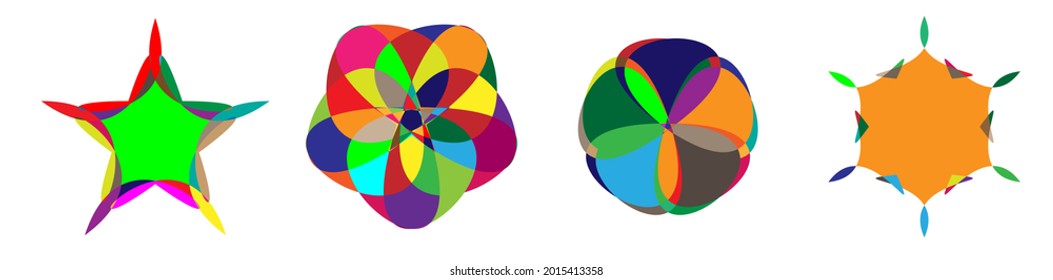 Abstract motif, mandala shape design element