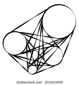 Abstract motif, mandala shape design element