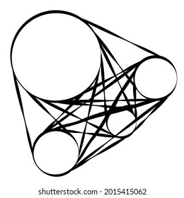Abstract motif, mandala shape design element