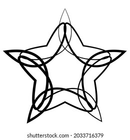 Abstract motif, mandala shape design element