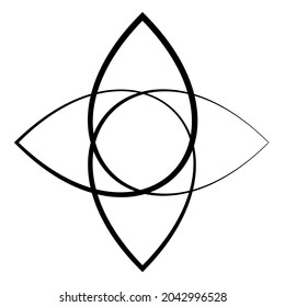Abstract motif, mandala shape design element