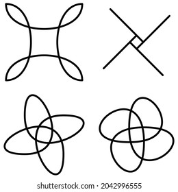 Abstract motif, mandala shape design element