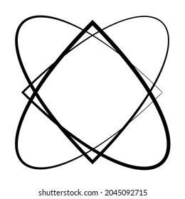 Abstract motif, mandala shape design element