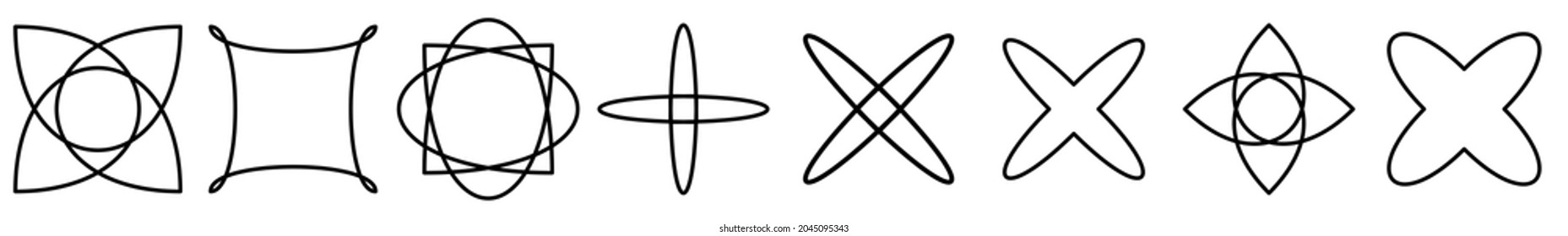 Abstract motif, mandala shape design element