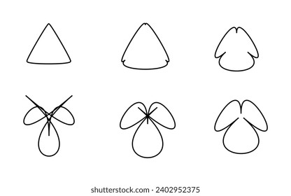 Abstract motif, mandala shape design element, logos — Stock illustration, Clip art graphics
