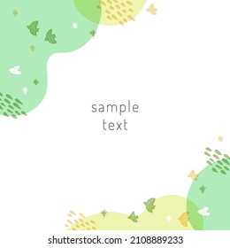 Abstract motif natural frame material