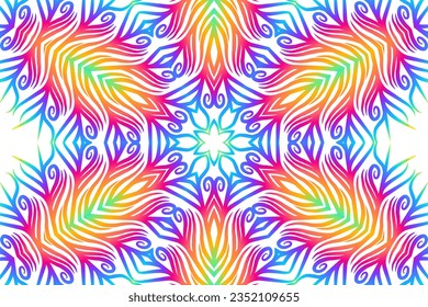 Abstract motif pattern batik ethnic dayak ornament background with beautiful gradient 