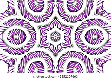 Abstract motif pattern batik ethnic dayak ornament background with beautiful gradient 