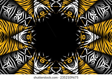 Abstraktes Motiv Muster batik ethnische Dayak-Ornament Hintergrund mit schönem Farbverlauf 