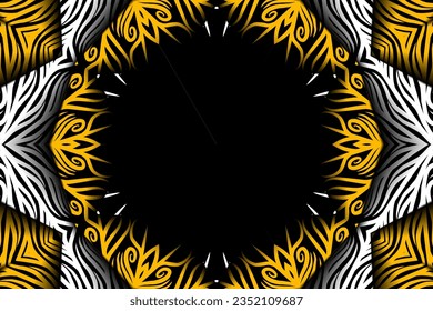 Abstract motif pattern batik ethnic dayak ornament background with beautiful gradient 