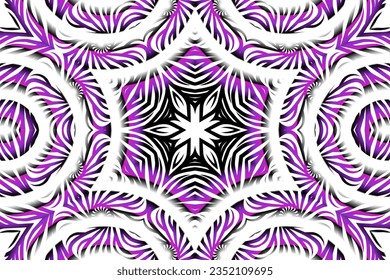 Abstract motif pattern batik ethnic dayak ornament background with beautiful gradient 