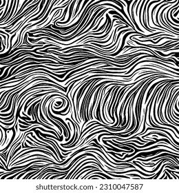 Abstract motifs of swirling lines vector. Swirling texture for fabric patterns