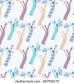 Abstract motifs of trees design. Background 