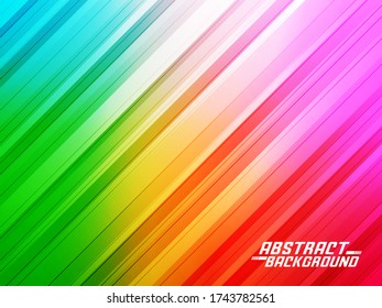 Abstract Motion Background with Colorful Diagonal Lines.