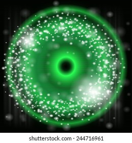 Abstract motion background in green tones 