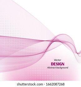 
Abstract motion background of pink wave lines, design element. Brochure Template