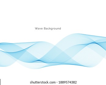 Abstract Motion Blue Wave Background Vector Pattern