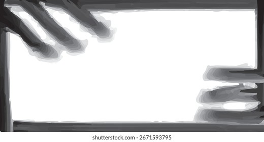 Efecto de desenfoque de movimiento Abstractas con las manos moviéndose a través de un fondo blanco brillante, creando un visual dinámico y enérgico