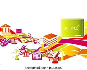 Abstract motion concept about education vector illustration 