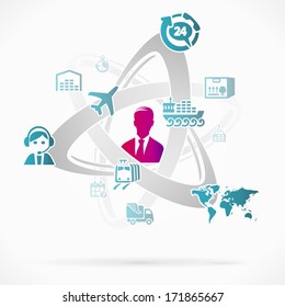 Abstract motion concept about logistic business industry
