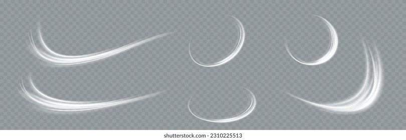 Efecto de movimiento abstracto con la velocidad de la luz.Efecto de resplandor de neón blanco. Línea brillante mágica.
