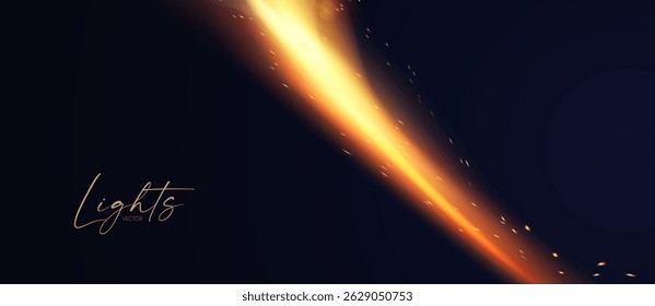 Abstract motion fire light effect. Coal-fired forge. Abstract transparent beam