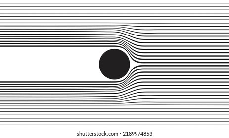 Resumen del fondo de diseño gráfico de movimiento. Líneas horizontales y de puntos. Formas de transición. Composición del movimiento. Ilustración del vector