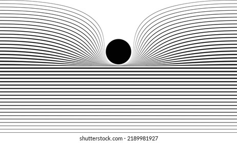 Abstract motion graphic design background . Dot and horizontal lines . Transition shapes . Movement composition . Vector illustration