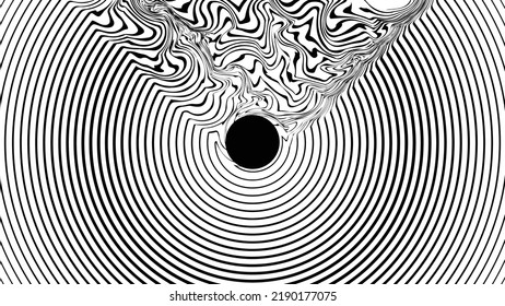 Abstract motion graphic design background . Dot and concentric circle  . Transition shapes . Movement composition . Vector illustration