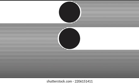 Resumen del fondo de diseño gráfico de movimiento. Líneas horizontales y de puntos. Formas de transición. Composición del movimiento. Ilustración del vector