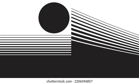 Abstract motion graphic design background . Dot and horizontal lines  . Transition shapes . Movement composition . Vector illustration