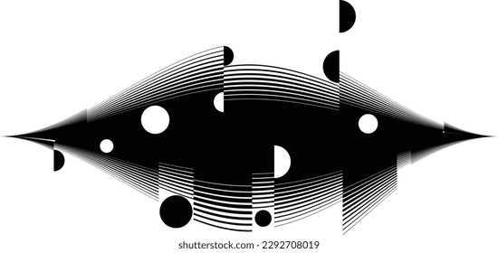 Abstract motion graphic design background . Dot and horizontal lines  . Transition shapes . Movement composition . Vector illustration