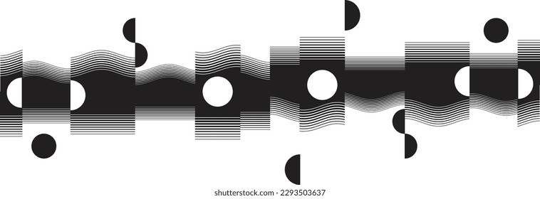 Abstract motion graphic design background . Dot and horizontal lines  . Transition shapes . Movement composition . Vector illustration