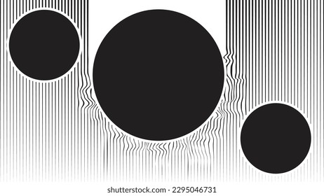 Resumen del fondo de diseño gráfico de movimiento. Líneas horizontales y de puntos. Formas de transición. Composición del movimiento. Ilustración del vector