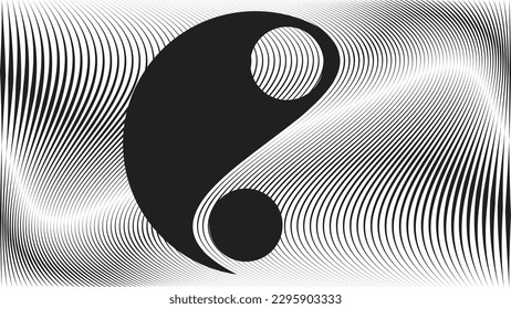 Abstract motion graphic design background . Dot and horizontal lines  . Transition shapes . Movement composition . Vector illustration