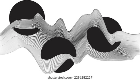 Abstract motion graphic design background . Dot and horizontal lines  . Transition shapes . Movement composition . Vector illustration