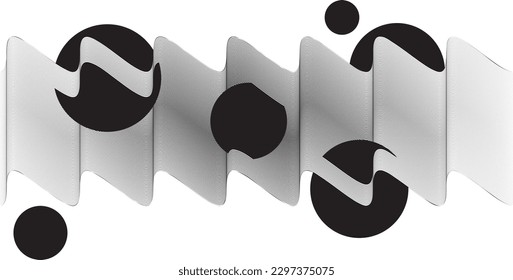 Abstract motion graphic design background . Black circle and horizontal lines . Transition shapes . Movement composition . Vector illustration