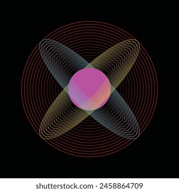 Fondo de Diseño gráfico en cámara Abstractas . Líneas de puntos y círculos . Formas de transición . Composición del movimiento . Ilustración vectorial