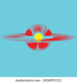 Abstract motion graphic design background . Dot and circle lines . Transition shapes . Movement composition . Vector illustration