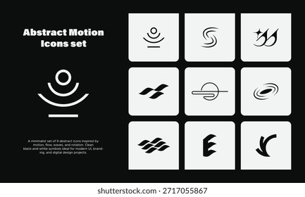 Abstract Motion Icons Set for Modern Digital Design