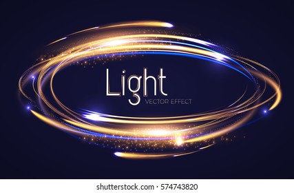 Abstract Motion Light Effect. Futuristic Wave Flash. Shining Space. Vector illustration
