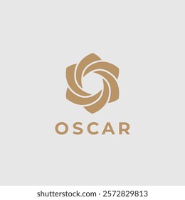 Abstract Motion Logo. Creative Dynamic Round Logotype. Connection Symbol.