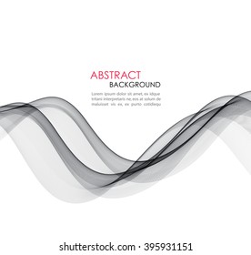 Abstract motion smooth black color wave vector