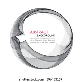 Abstract motion smooth black color wave vector. 