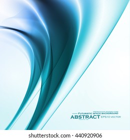 Abstract motion smooth blue, futuristic wavy vector illustration eps10