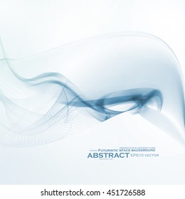 Abstract motion smooth blue, futuristic wavy vector illustration eps10